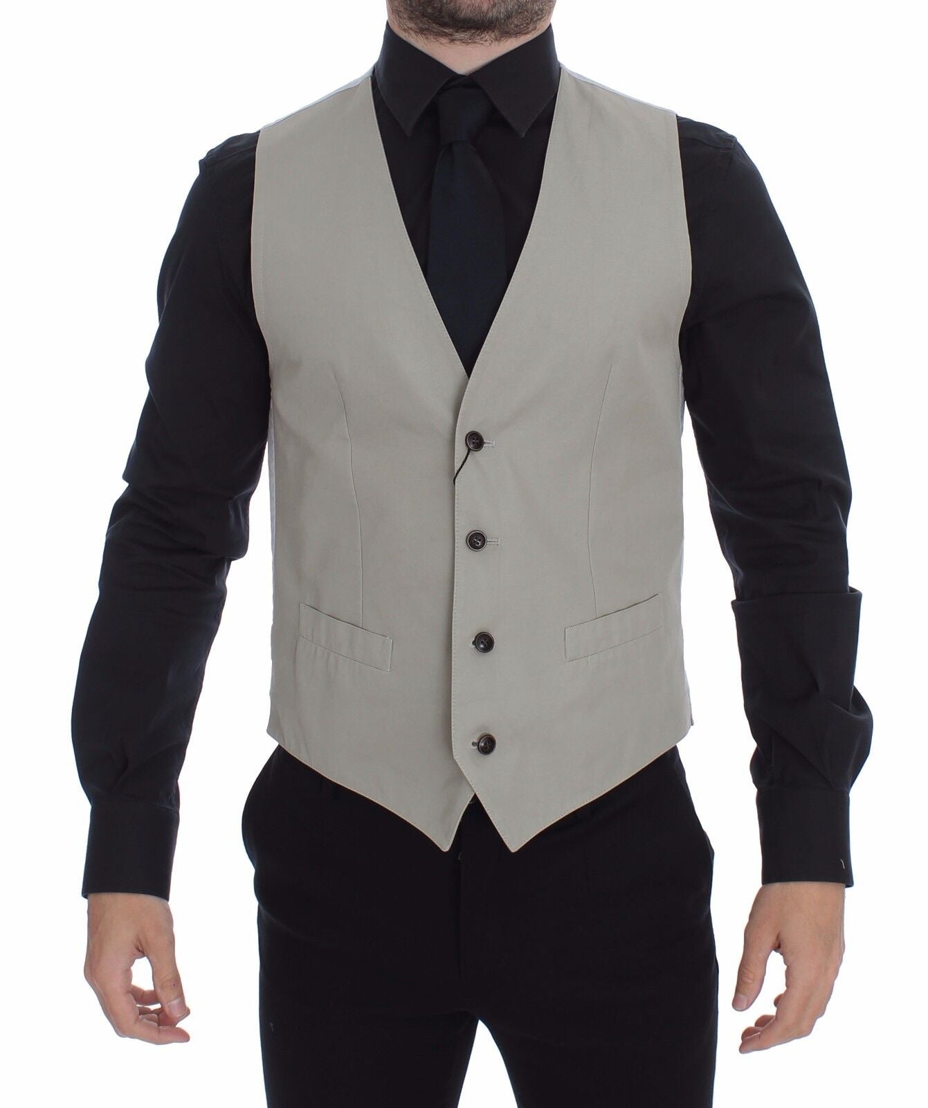 Dolce &amp; Gabbana Schicke beige einreihige Weste