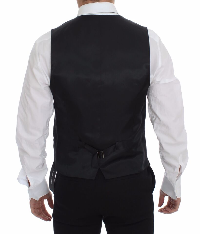 Dolce &amp; Gabbana – Elegante Weste aus grauer Wolle