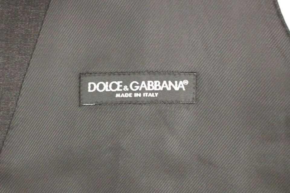 Dolce &amp; Gabbana – Elegante Weste aus grauer Wolle