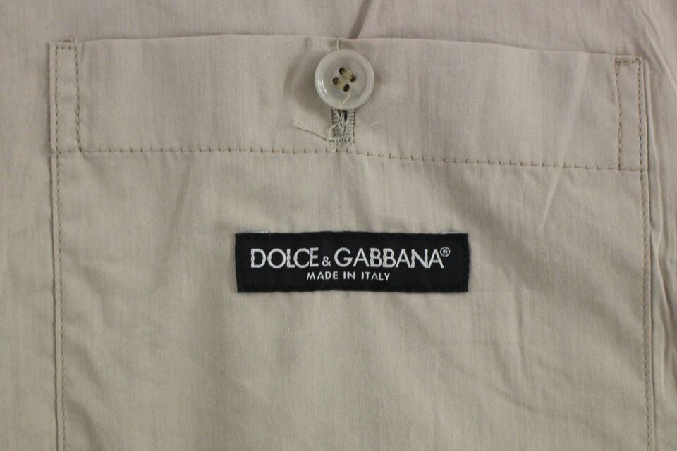 Dolce &amp; Gabbana Elegante beige Baumwollweste – Slim Fit