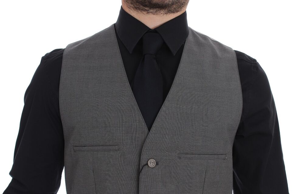 Dolce &amp; Gabbana Elegante graue Slim Fit-Weste