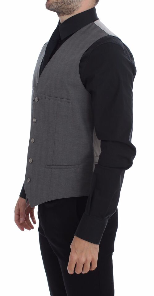 Dolce &amp; Gabbana Elegante graue Slim Fit-Weste