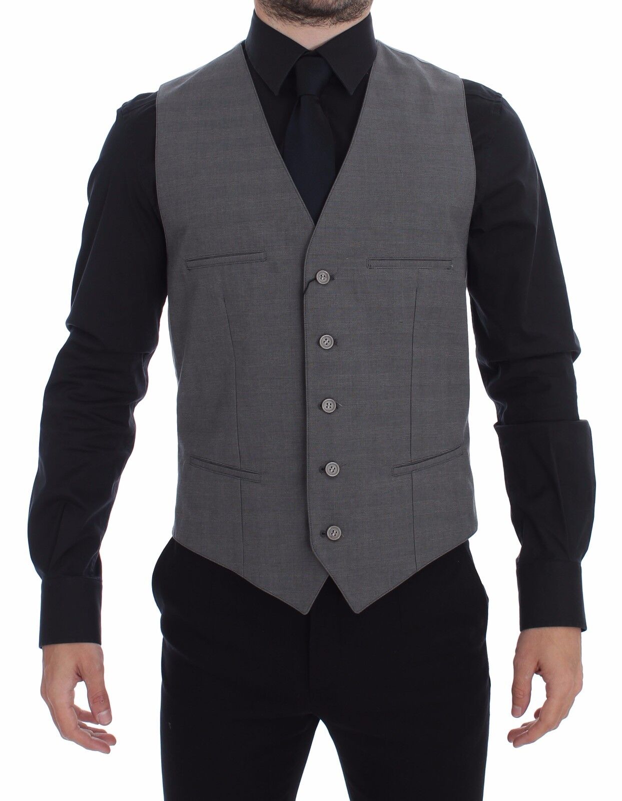 Dolce &amp; Gabbana Elegante graue Slim Fit-Weste