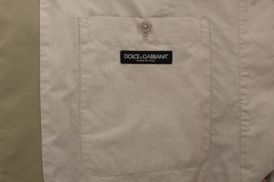 Dolce &amp; Gabbana Elegante beige Weste aus Baumwollseide