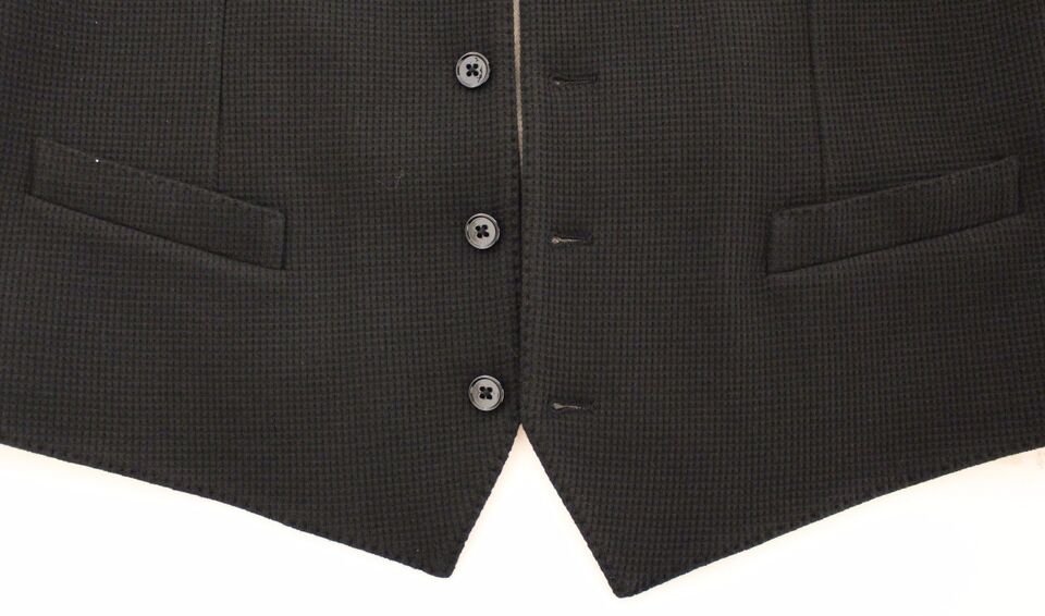 Dolce &amp; Gabbana Elegante schwarze Seidenweste
