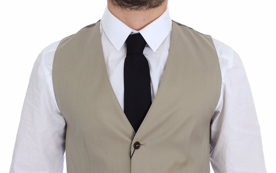 Dolce &amp; Gabbana Elegante beige Baumwollweste