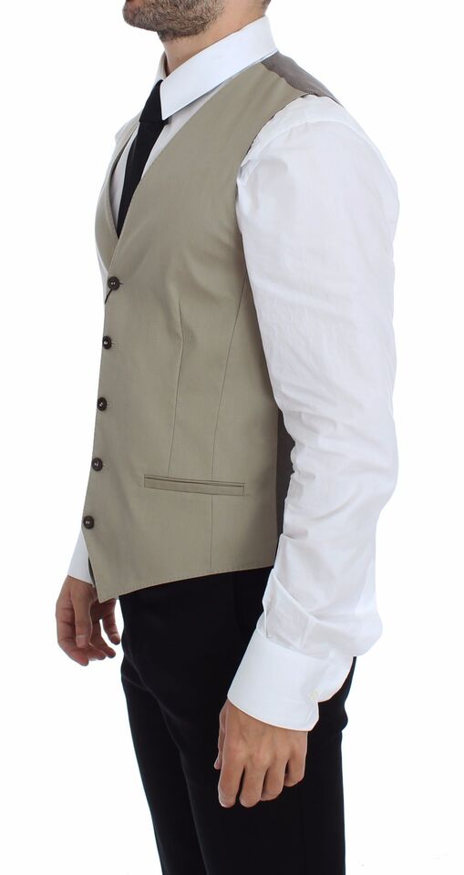 Dolce &amp; Gabbana Elegante beige Baumwollweste