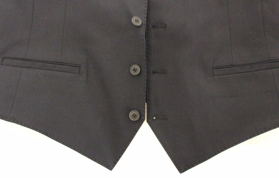 Dolce &amp; Gabbana Elegante blaue Weste aus Baumwollstretch