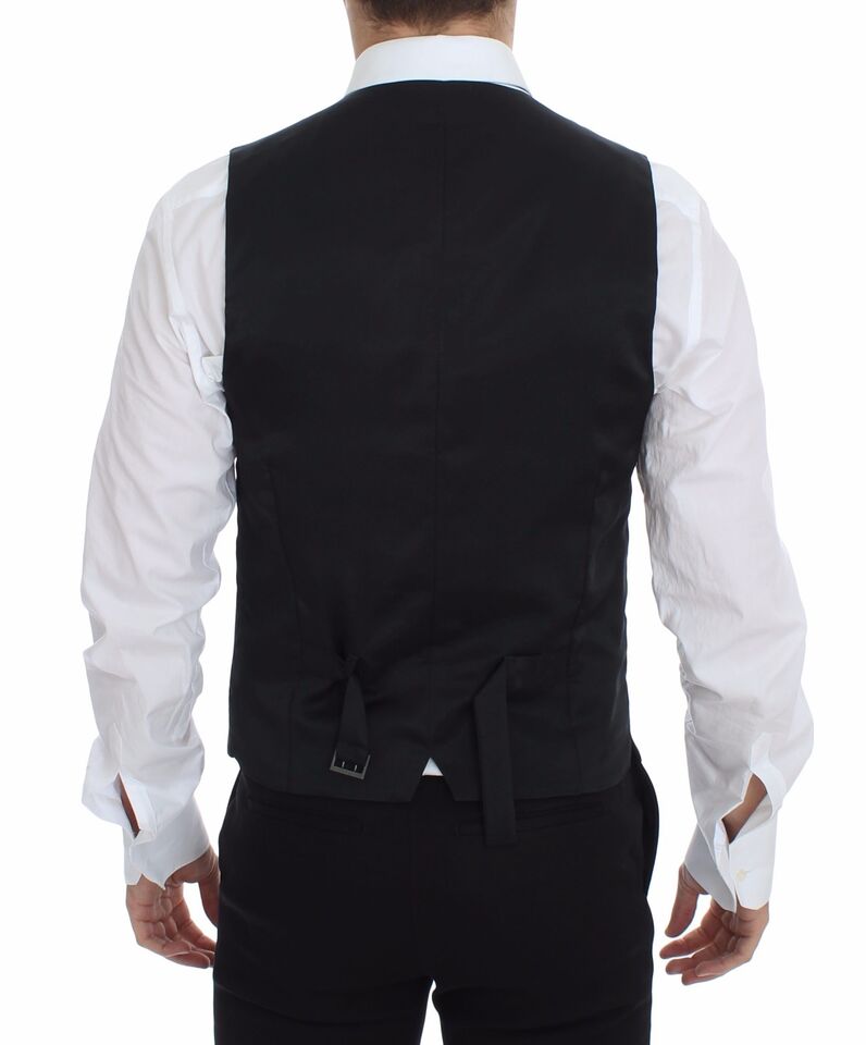 Dolce &amp; Gabbana Klassische Weste aus grauer Wollmischung