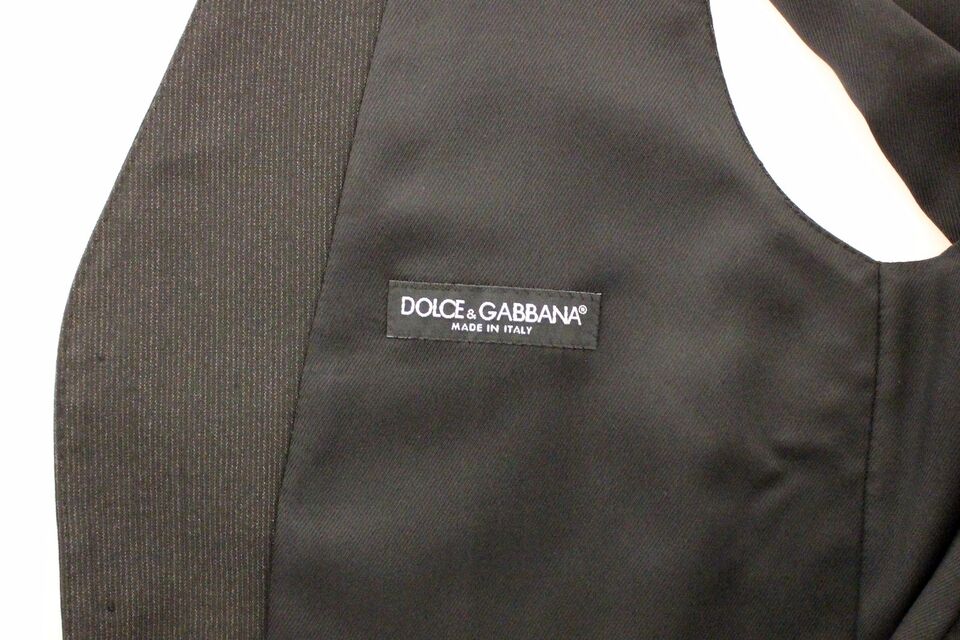 Dolce &amp; Gabbana Klassische Weste aus grauer Wollmischung