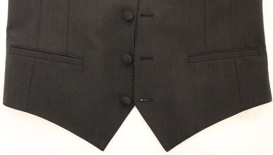 Dolce &amp; Gabbana Klassische Weste aus grauer Wollmischung