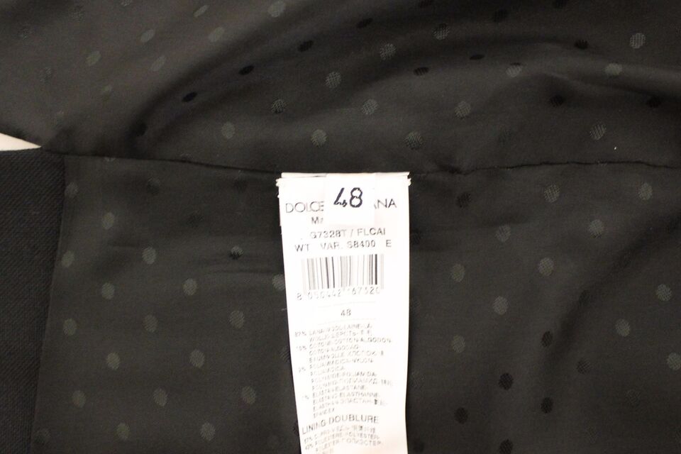 Dolce &amp; Gabbana Elegante schwarze Weste aus Wolle und Seide