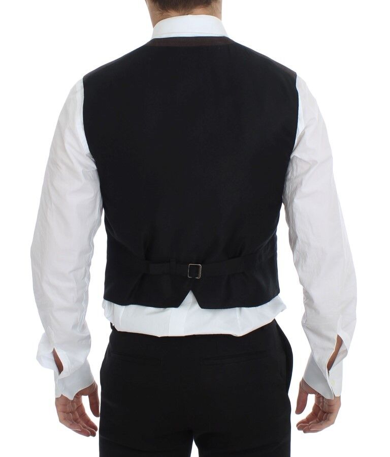 Dolce &amp; Gabbana Elegante braune Weste aus Baumwollmischung