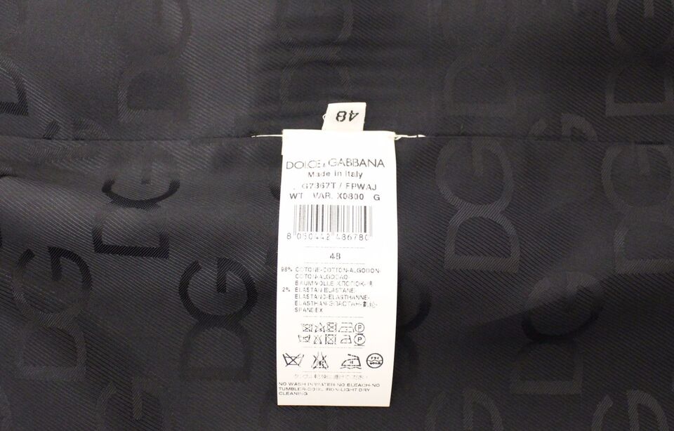 Dolce &amp; Gabbana Elegante grau gestreifte Weste aus Wolle und Seide