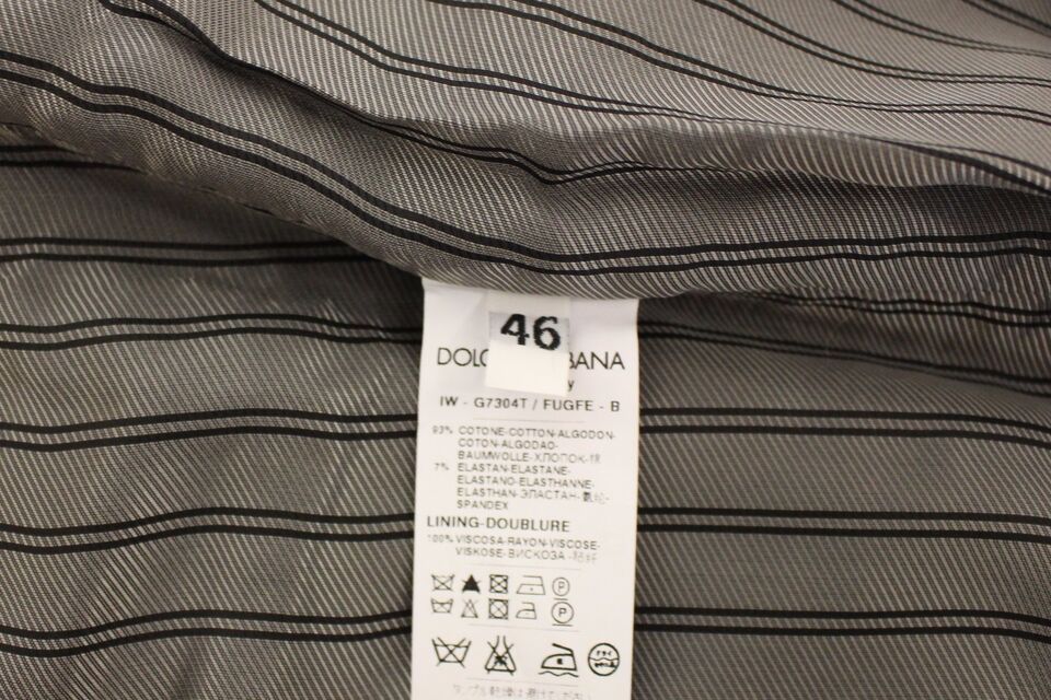Dolce &amp; Gabbana Elegante graue Weste aus Baumwollstretch