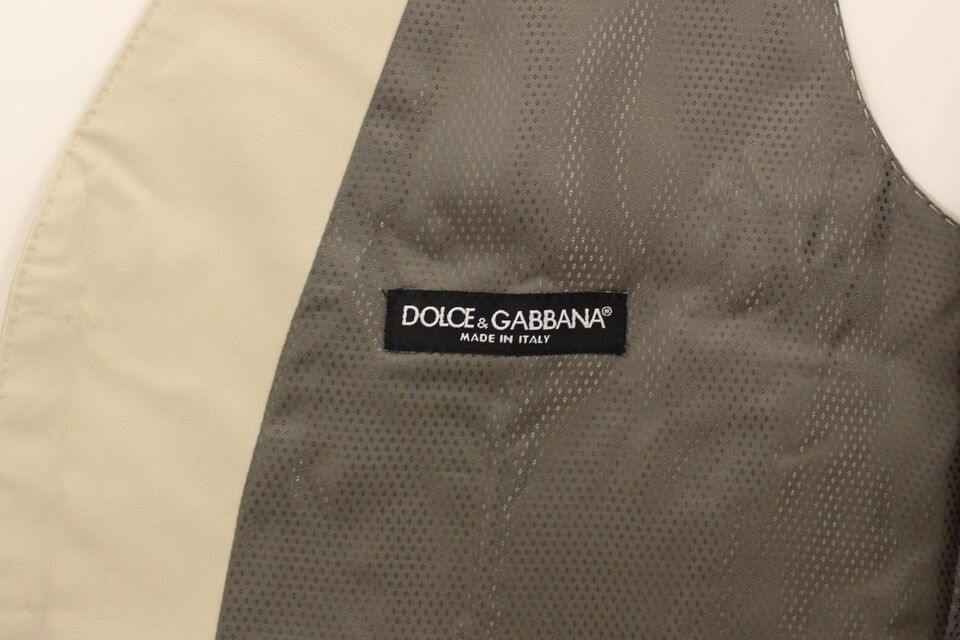 Dolce &amp; Gabbana Elegante beige Weste aus Baumwollmischung
