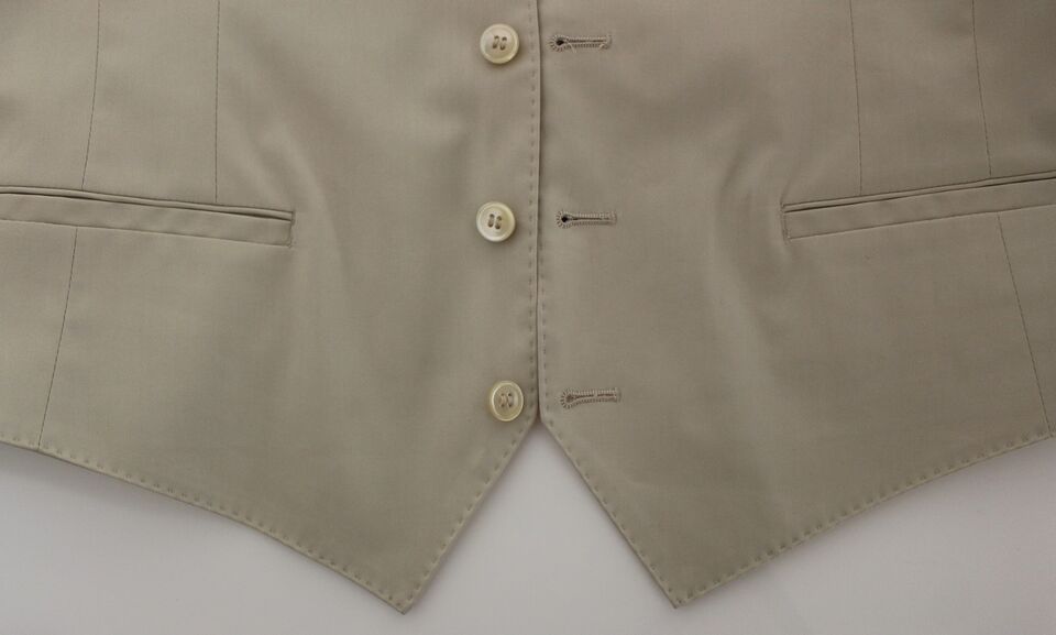 Dolce &amp; Gabbana Elegante beige Weste aus Baumwollmischung