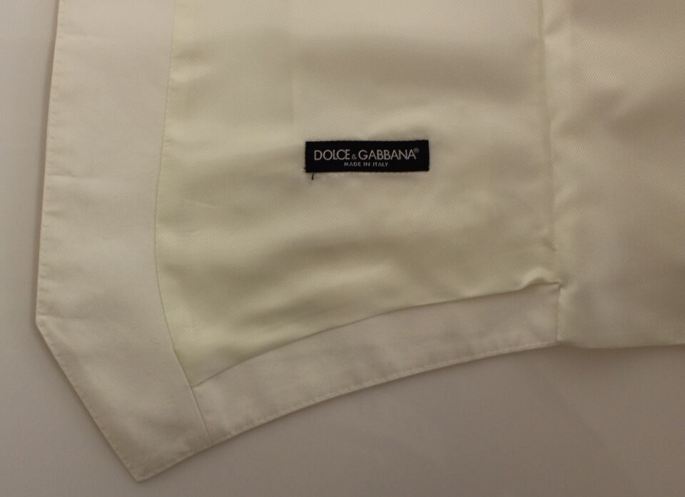 Dolce &amp; Gabbana Elegante weiße Weste aus Baumwolle und Seide