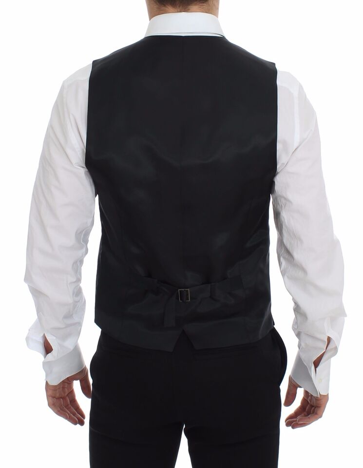 Dolce &amp; Gabbana Elegante grau gestreifte Weste