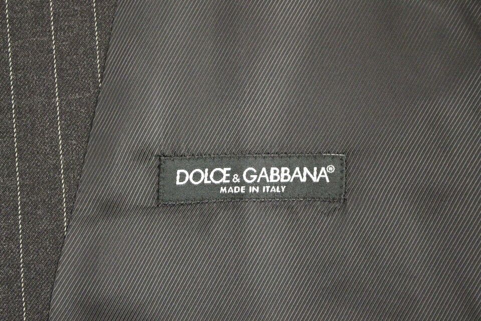 Dolce &amp; Gabbana Elegante grau gestreifte Weste