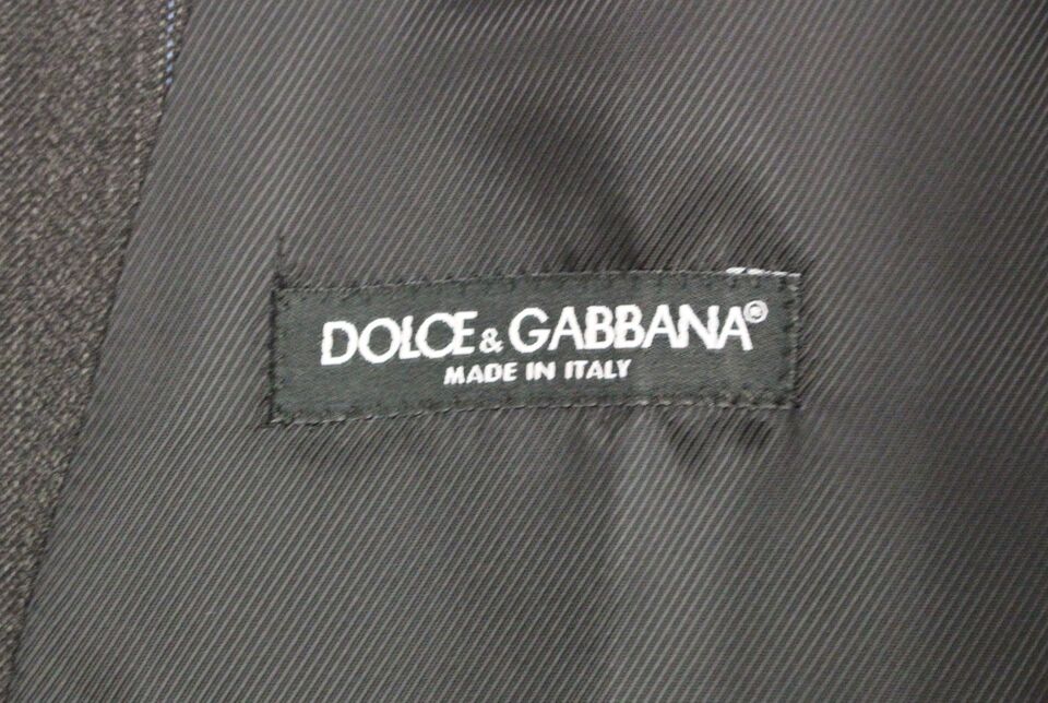 Dolce &amp; Gabbana Elegante gestreifte graue Weste