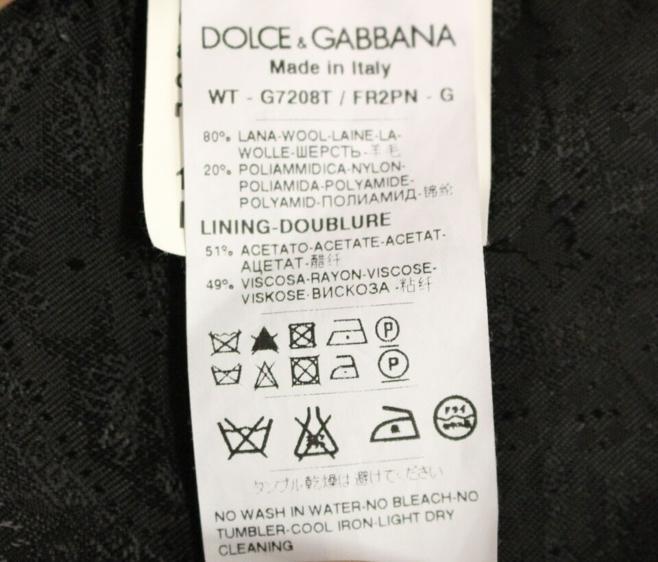 Dolce &amp; Gabbana – Elegante, schwarz gestreifte, einreihige Weste