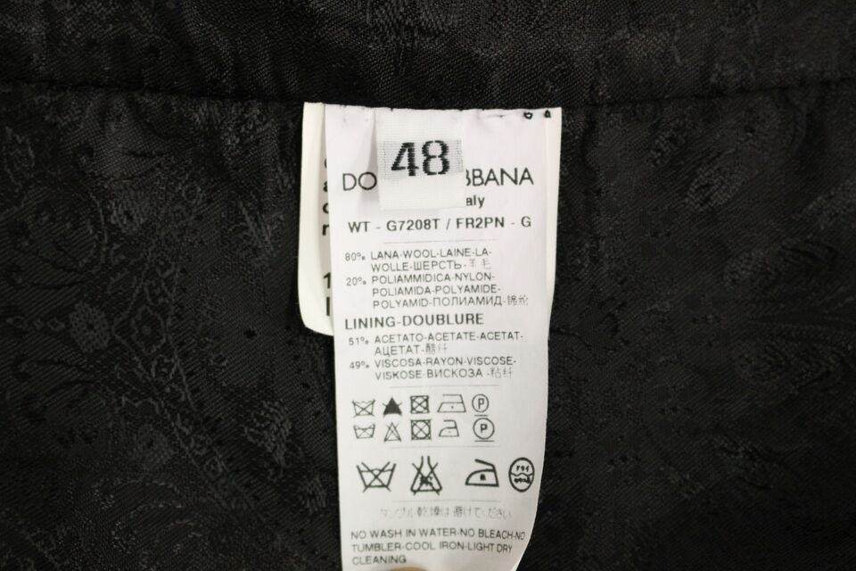 Dolce &amp; Gabbana – Elegante, schwarz gestreifte, einreihige Weste