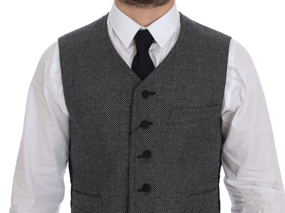 Dolce &amp; Gabbana Elegante einreihige graue Weste