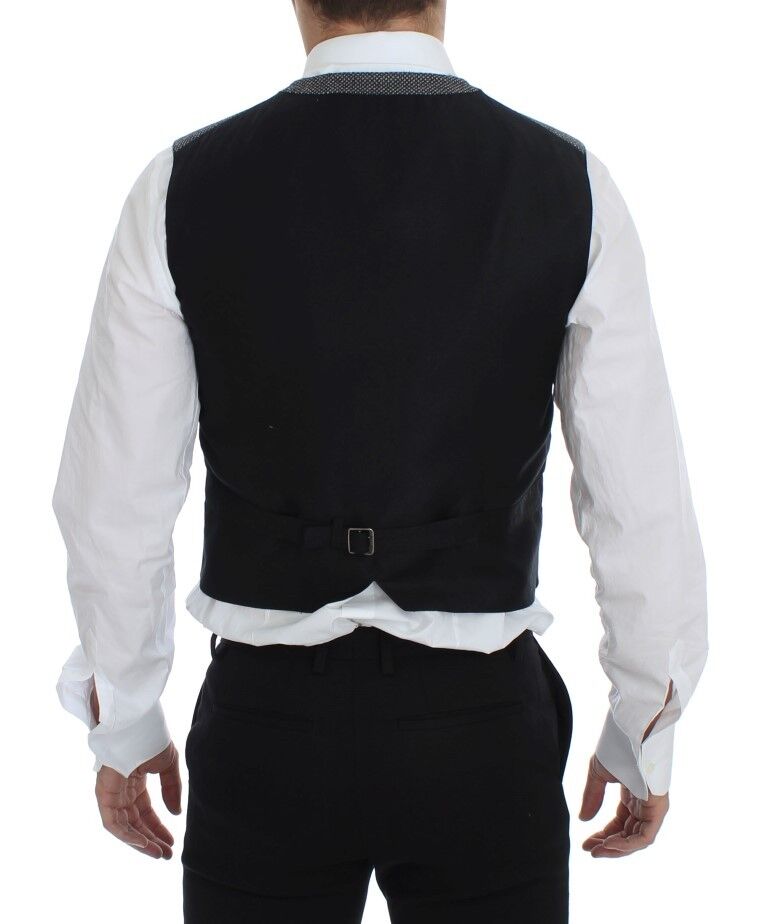 Dolce &amp; Gabbana Elegante einreihige graue Weste