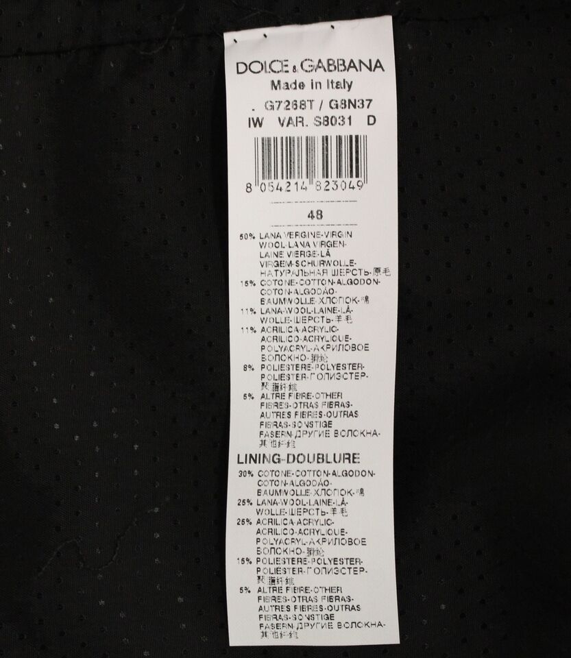 Dolce &amp; Gabbana Elegante Weste aus grauer Wollmischung