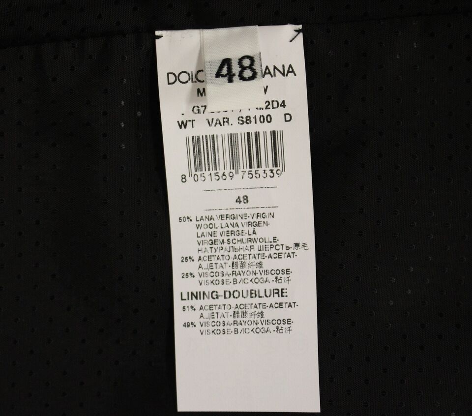 Dolce &amp; Gabbana Elegante Weste aus grauer Wollmischung