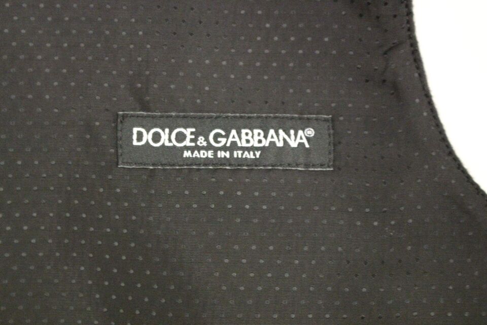 Dolce &amp; Gabbana Elegante Weste aus grauer Wollmischung