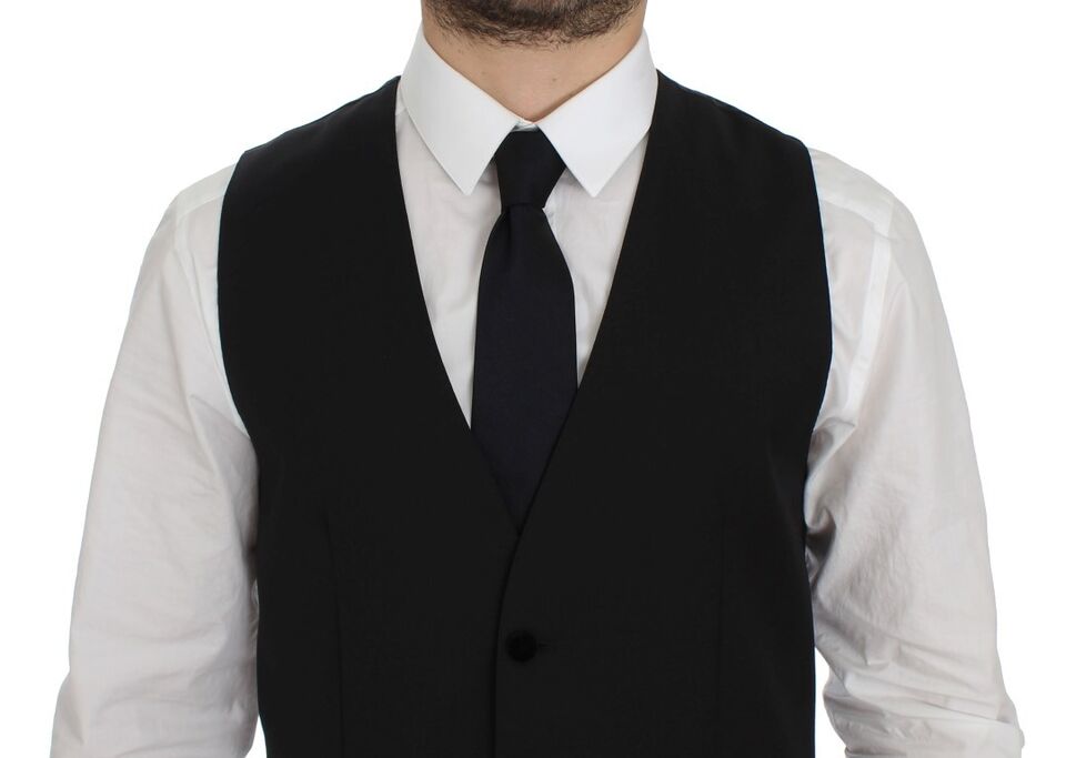 Dolce &amp; Gabbana – Elegante Weste aus schwarzer Wolle für formelle Anlässe