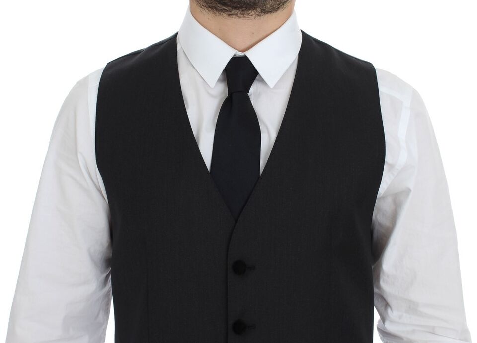 Dolce &amp; Gabbana Elegante graue Wollweste