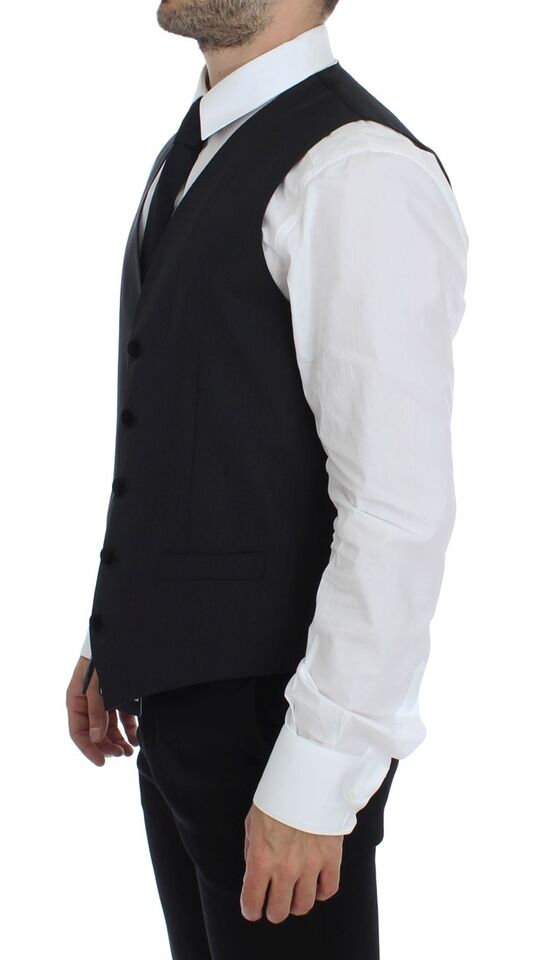 Dolce &amp; Gabbana Elegante graue Wollweste