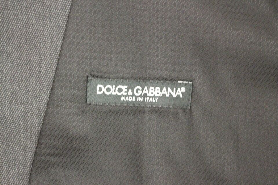 Dolce &amp; Gabbana Elegante formelle Weste aus grauer Wolle