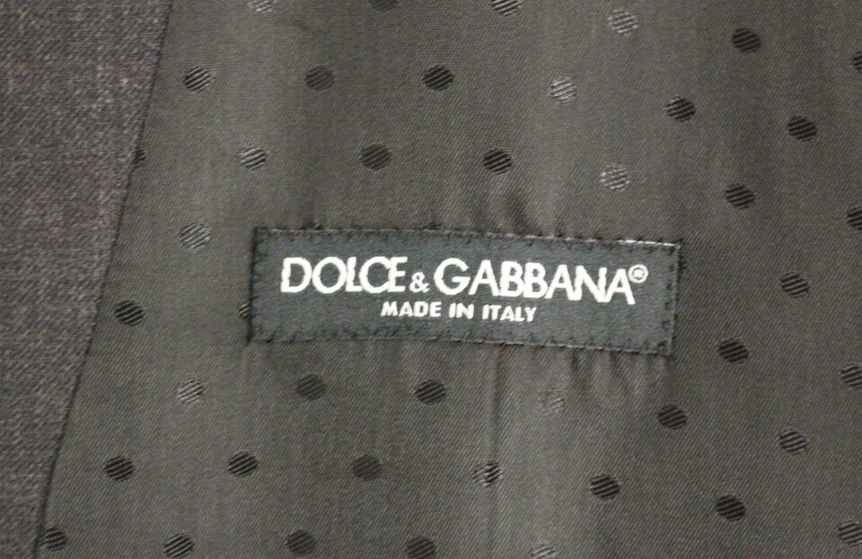 Dolce &amp; Gabbana Elegante Weste aus grauer Wolle für formelle Anlässe