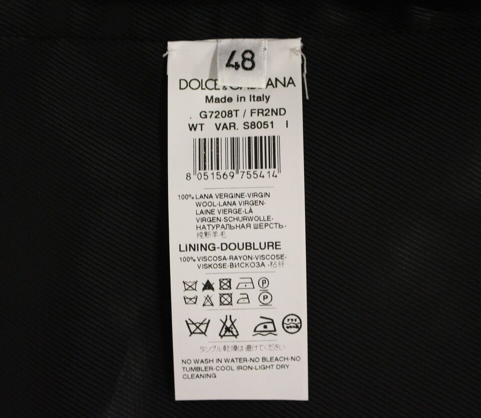 Dolce &amp; Gabbana Elegante grau gestreifte Wollweste