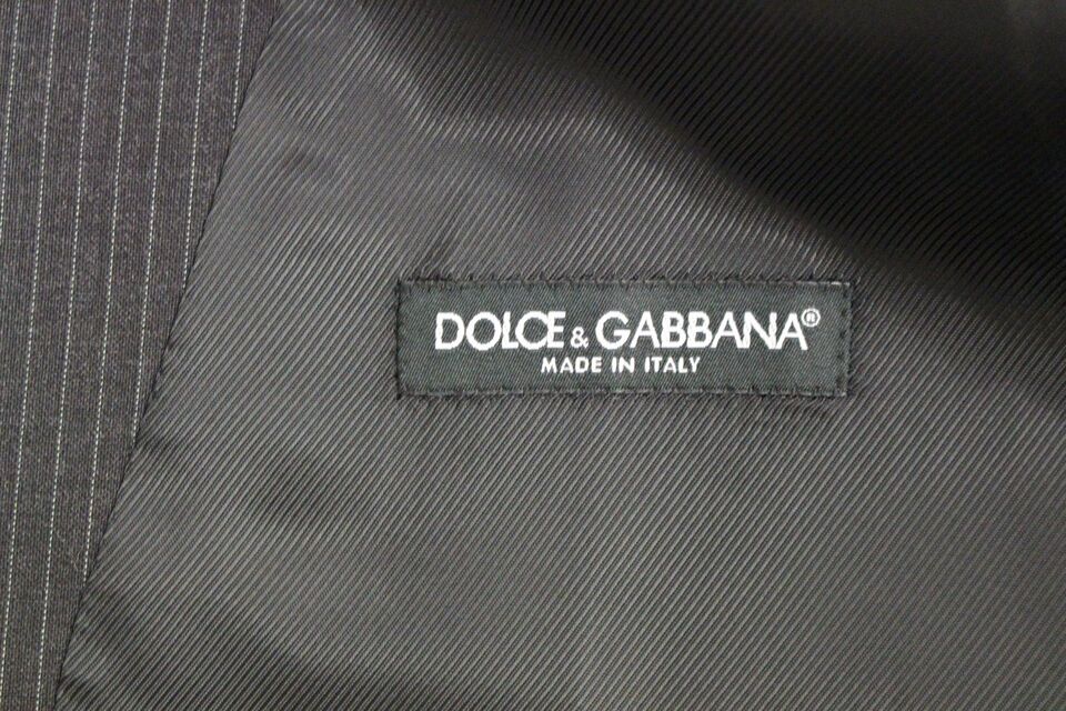 Dolce &amp; Gabbana Elegante grau gestreifte Weste