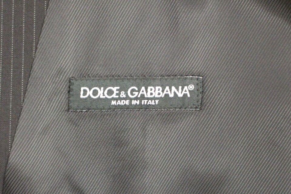 Dolce &amp; Gabbana Elegante schwarz gestreifte Wollweste