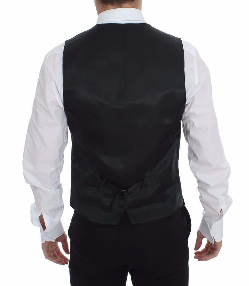Dolce &amp; Gabbana Elegante grau gestreifte Weste