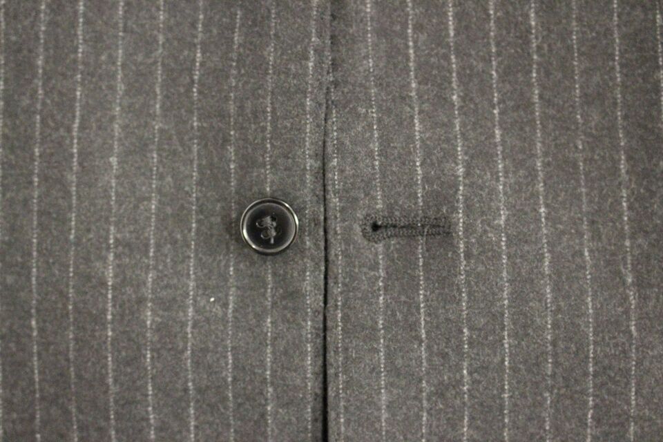 Dolce &amp; Gabbana Elegante grau gestreifte Wollweste