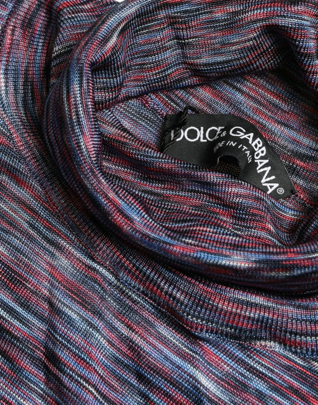 Dolce &amp; Gabbana Eleganter Rollkragenpullover in Blau-Lila