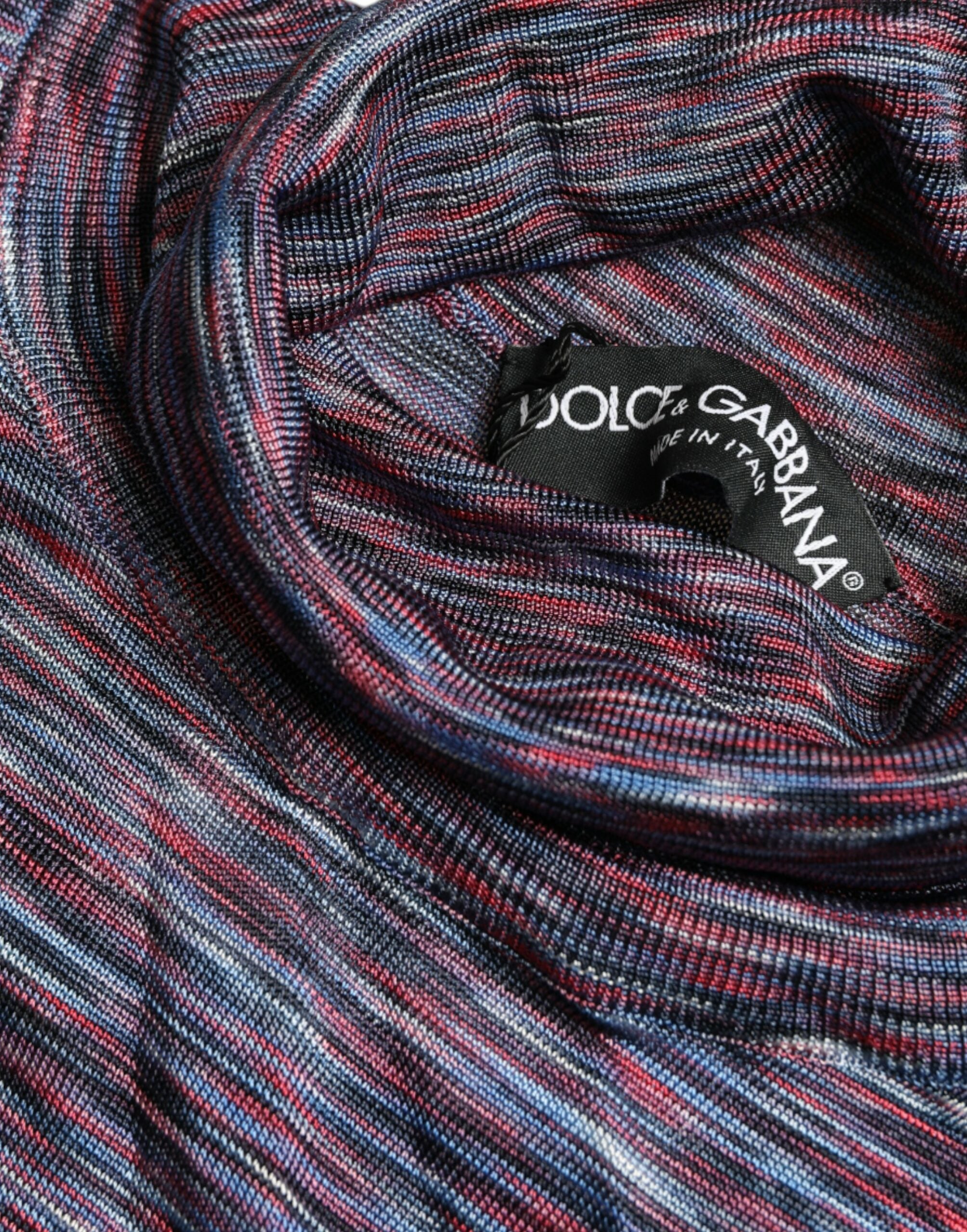 Dolce &amp; Gabbana Eleganter Rollkragenpullover in Blau-Lila