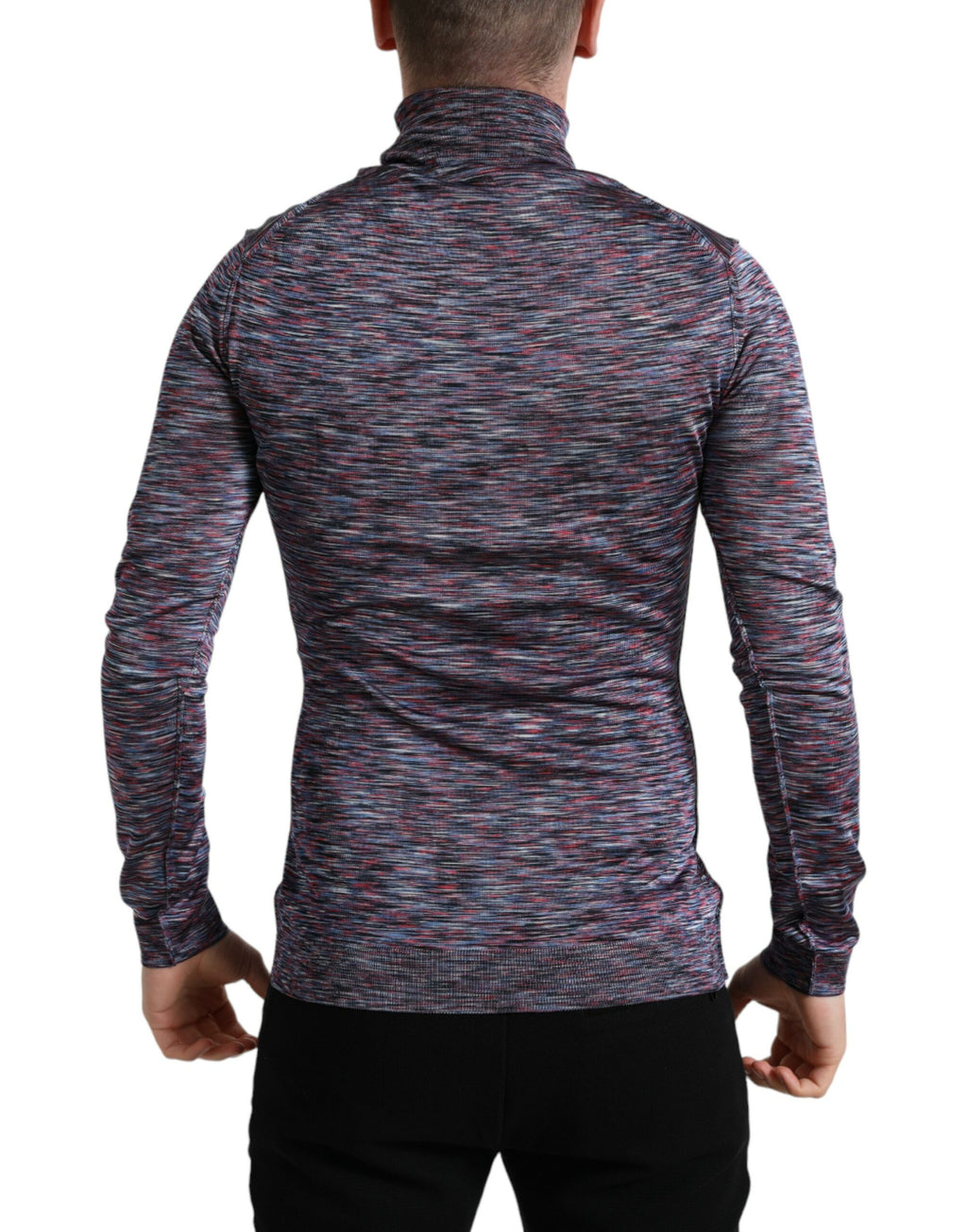 Dolce &amp; Gabbana Eleganter Rollkragenpullover in Blau-Lila