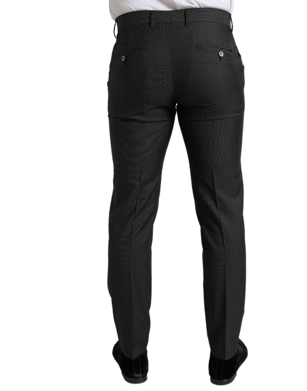 Dolce &amp; Gabbana Elegante dunkelgraue Skinny-Anzughose