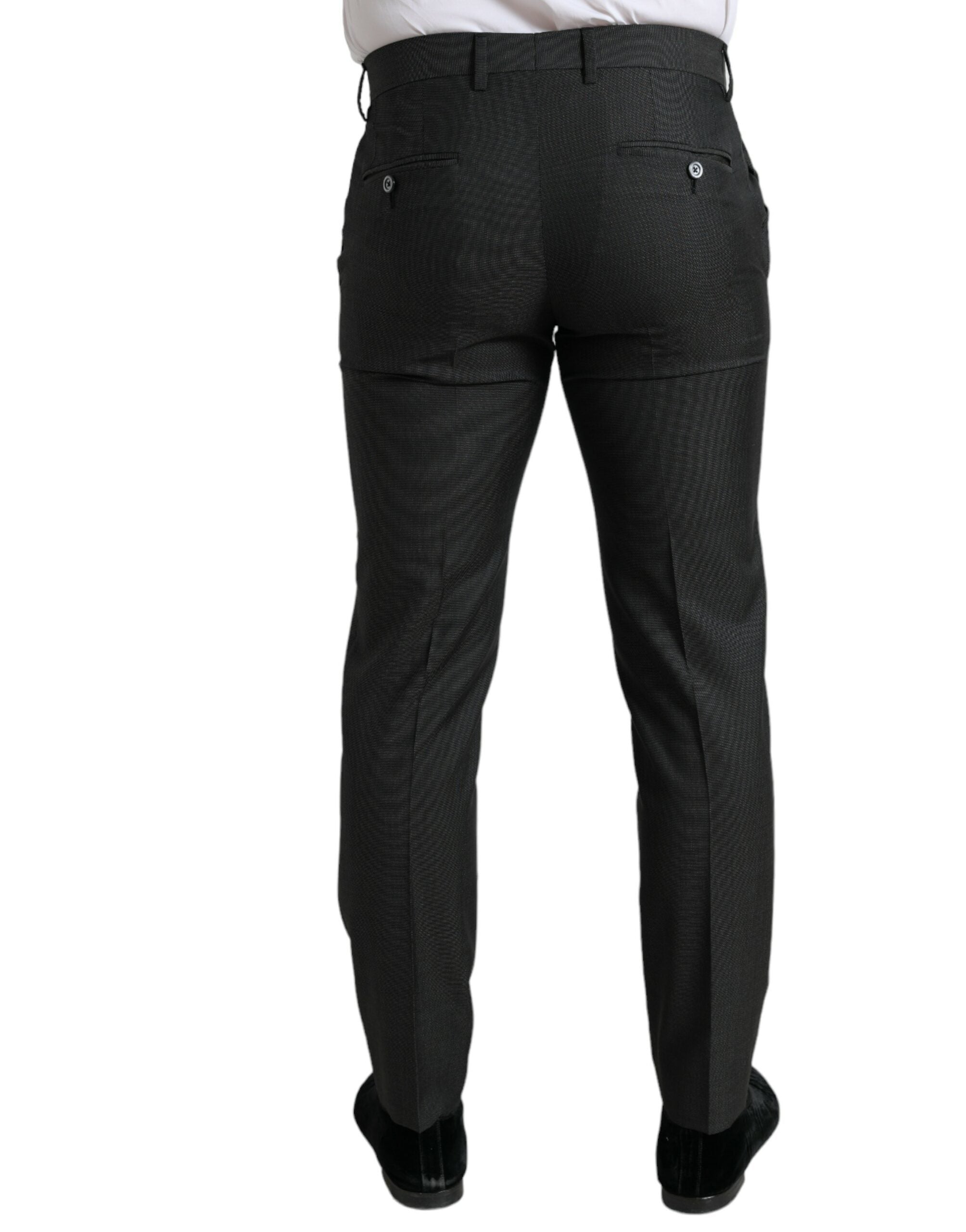 Dolce &amp; Gabbana Elegante dunkelgraue Skinny-Anzughose