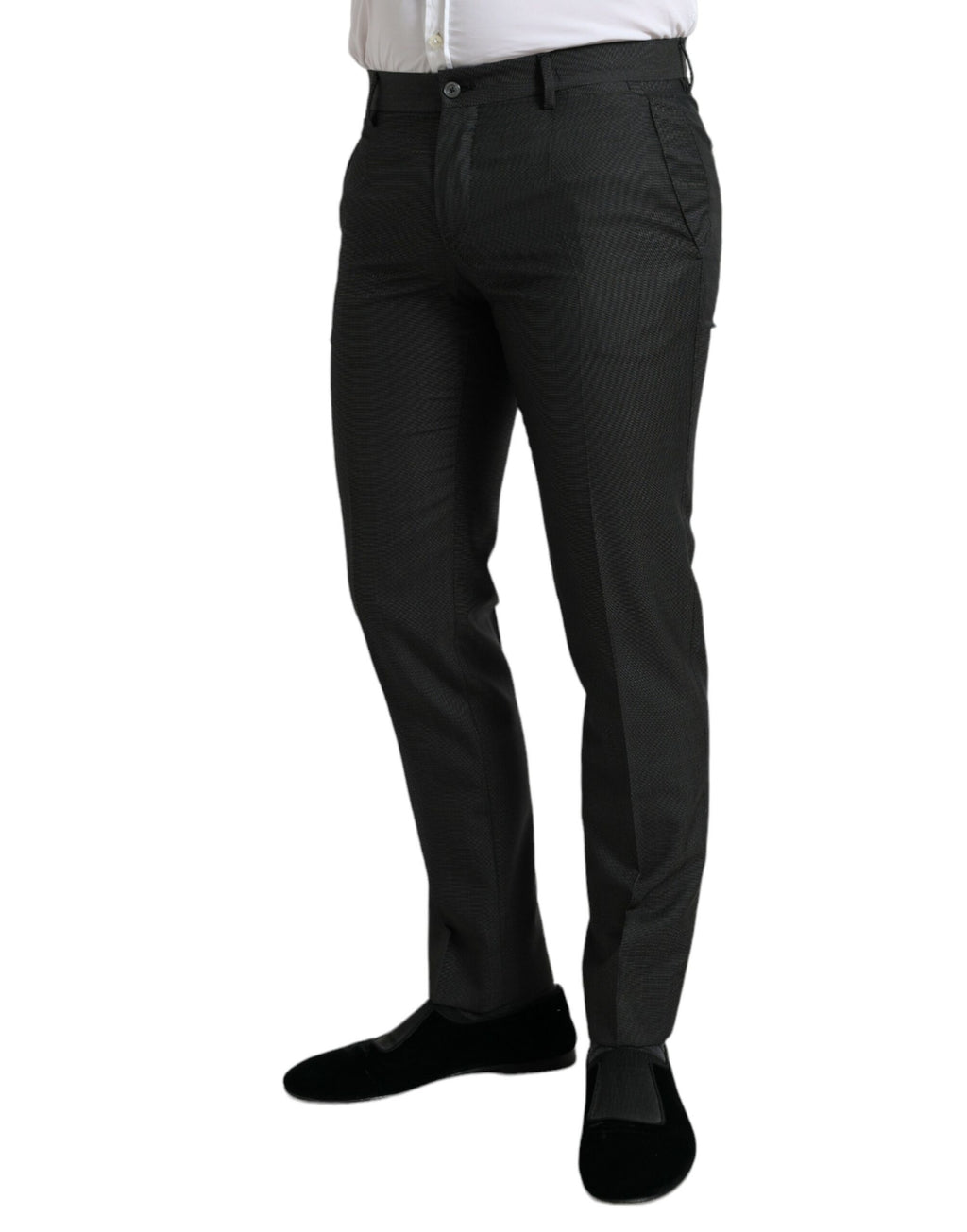 Dolce &amp; Gabbana Elegante dunkelgraue Skinny-Anzughose