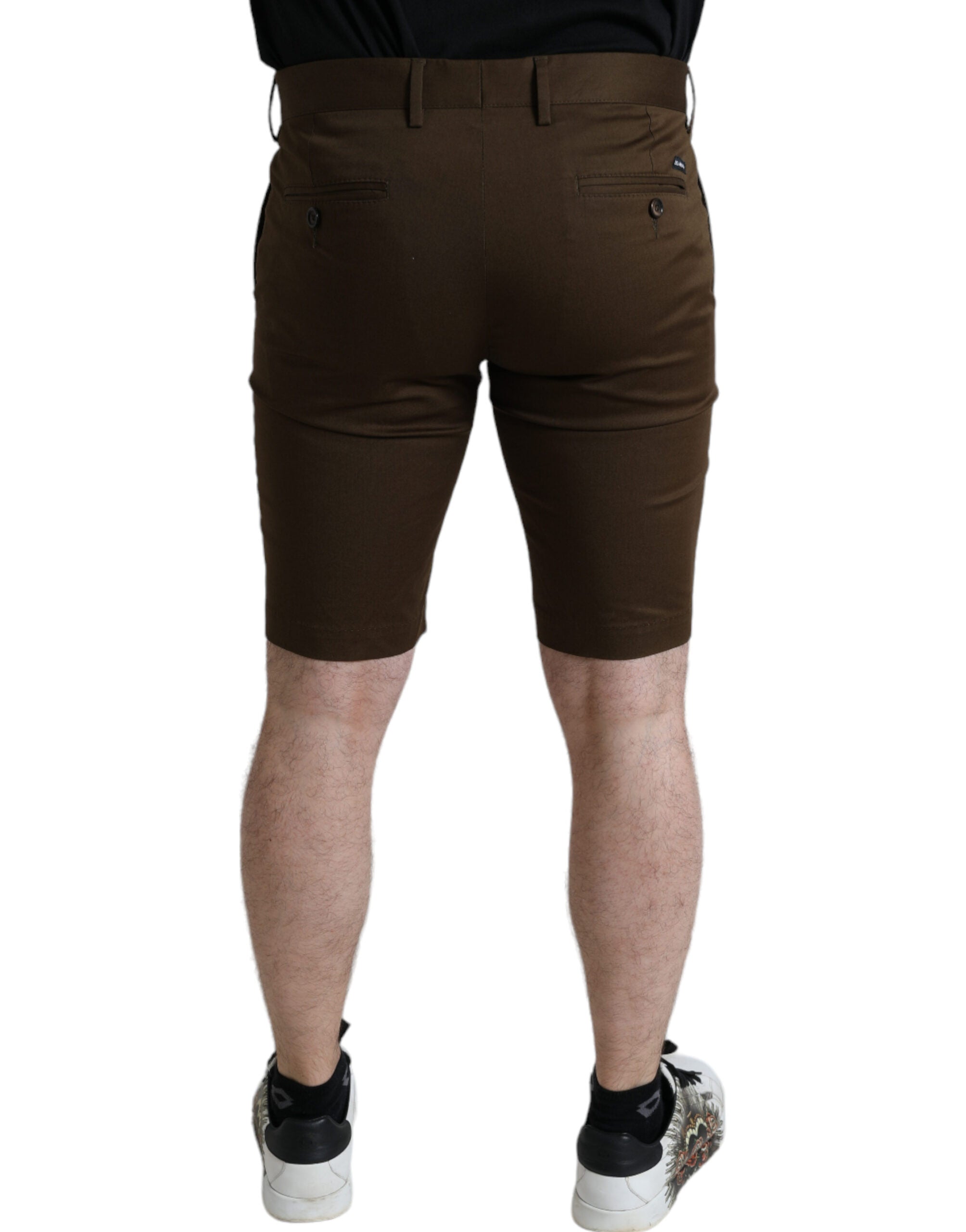 Dolce &amp; Gabbana – Schicke braune Bermudashorts mit Logodetail