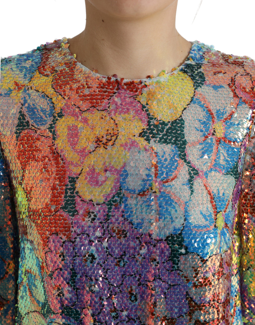 Dolce &amp; Gabbana Elegantes Minikleid mit Blumen- und Paillettenbesatz